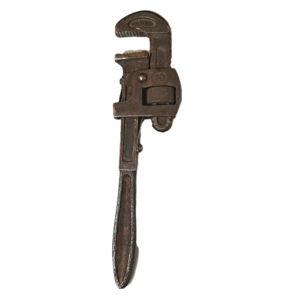 Vintage German 10" Monkey Wrench Adjustable Drop Forged Steel Auto Hand Tool